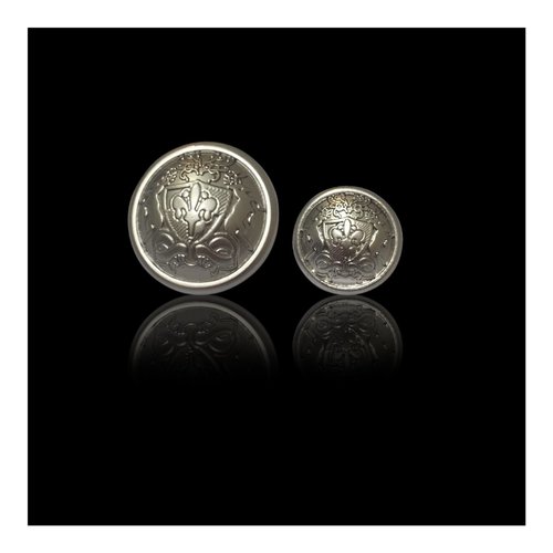 Metal Fancy Silver Button