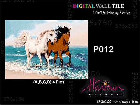 ग्रीन डिजिटली प्रिंटेड वॉल टाइल्स