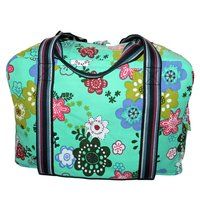 Green Printed Yoga Kit Bag Size: 44x30x18 Cm