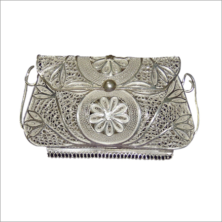 Metal Silver Purse