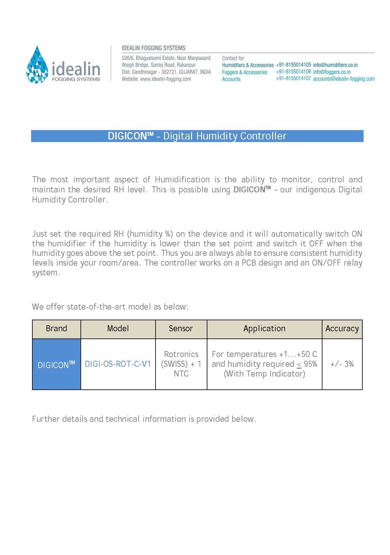 Digital Humidity Controller - With Temp Indicator