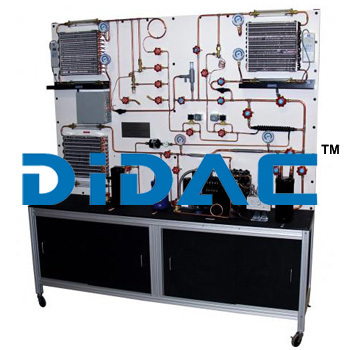 Commercial Refrigeration Trainer - Metal Construction, 220-240 Volt Power | Advanced Fault Simulation, Dual Chilling and Freezing Chambers, Wheeled Stand