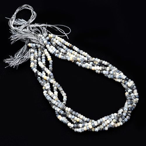 नेकलेस फेसेटेड 3-4Mm डेंड्राइट ओपल 13" बीड्स स्ट्रैंड