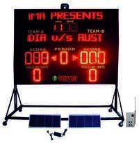 ब्लैक सोलर पावर्ड मल्टीपर्पस इलेक्ट्रॉनिक एलईडी स्कोरबोर्ड