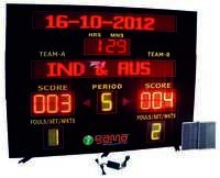 ब्लैक यूनिवर्सल सोलर वायरलेस स्कोरबोर्ड