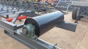 Head and Tail Pulley for Custom Conveyor Systems - Gray and Black Coated, Manual Operation, Electric Power Source, Application-Specific Design with Warranty