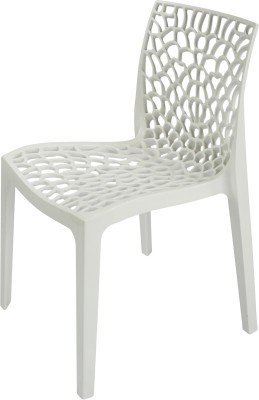 Mavi Outdoor Set - Moulded Plastic, Chair (52.5x51x80.5 Cm) & Table (79x79x73 Cm), White | Durable, Weatherproof, Stackable, Easy To Clean, Eco-friendly