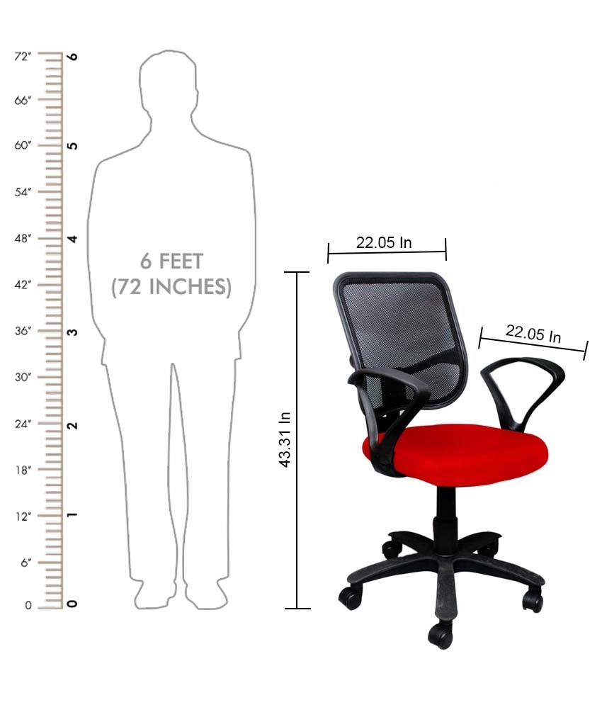Machine Made Computer Chair Red