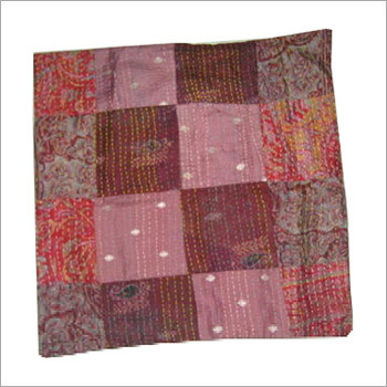 कांथा सिल्क कुशन कवर