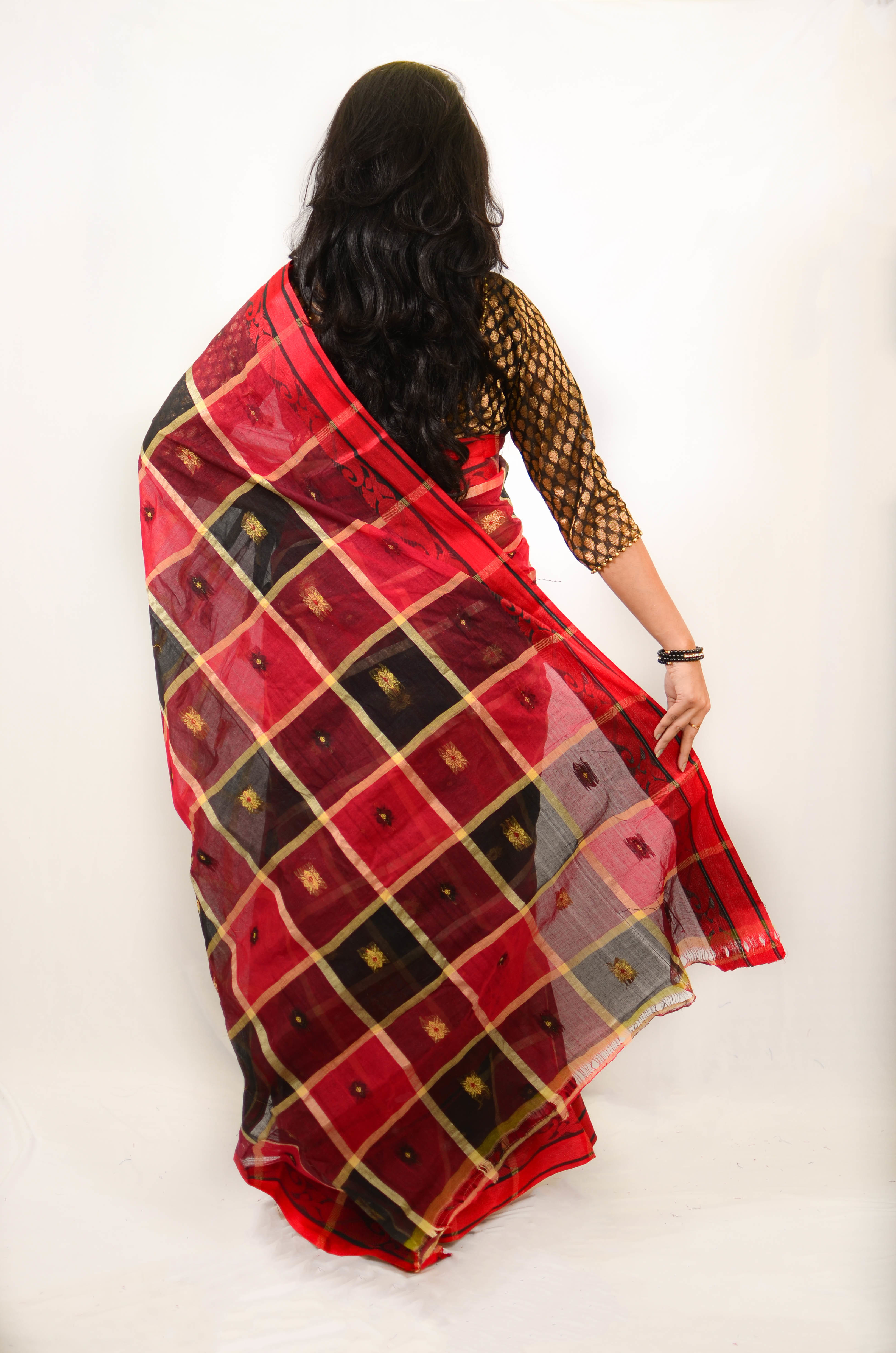 Cotton Ayna Check Saree