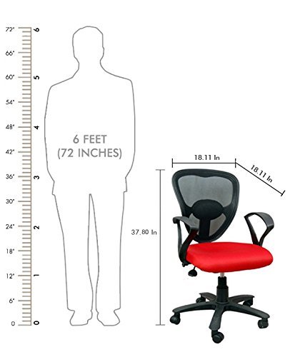 Machine Made Computer Chair Red