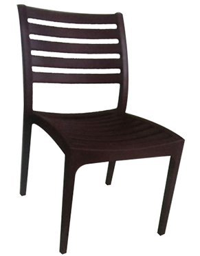 Machine Made Cafe Chair In Brown Colour