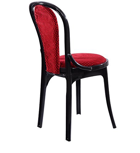 Machine Made Dining Chair In Red/black Set Of 4