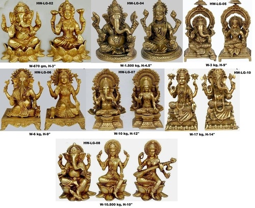 Brass Laxmi Ganesh Statues