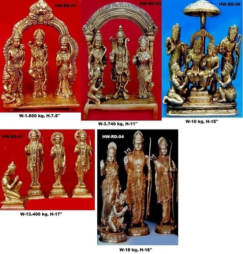 पीतल राम दरबार की मूर्तियाँ