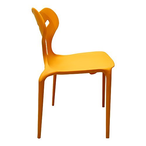 Machine Made Cafe Chair In Yellow Colour