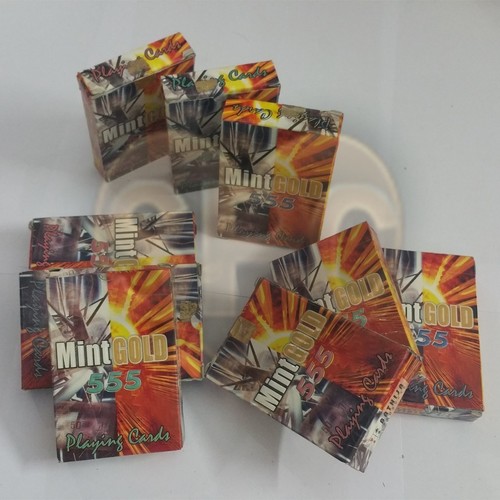 पुदीना सोने के 555 अंकित ताश के पत्ते LQ