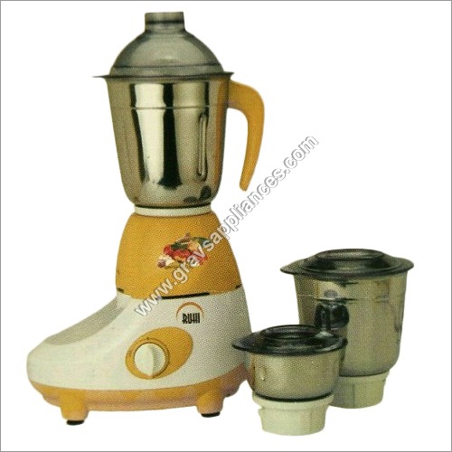 क्रीम और पीला 500 वॉट पावरफुल मोटर मिक्सर ग्राइंडर