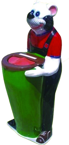 पोलो बियर फाइबर बिग डस्टबिन की लंबाई: 2-4 फुट (फीट)