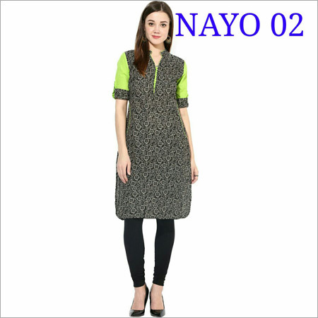 प्रिंटेड कॉटन कुर्ती