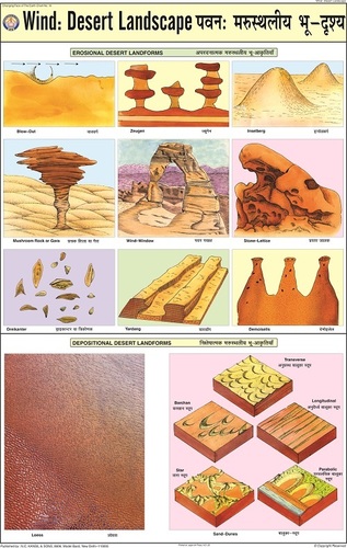 विंड डेजर्ट लैंडस्केप चार्ट उपकरण सामग्री: लैमिनेटेड पेपर