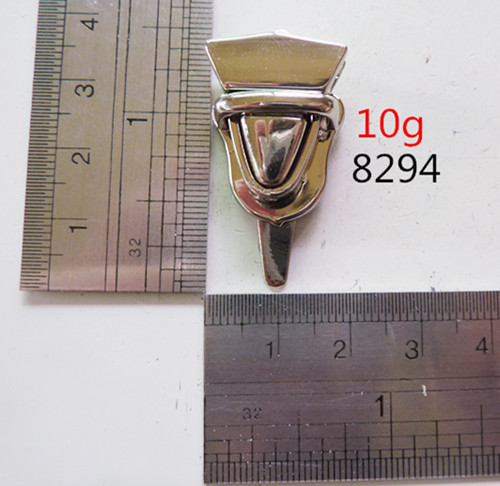 लग्जरी हैंडबैग्स लॉक पॉलिश्ड व्हाइट निकेल