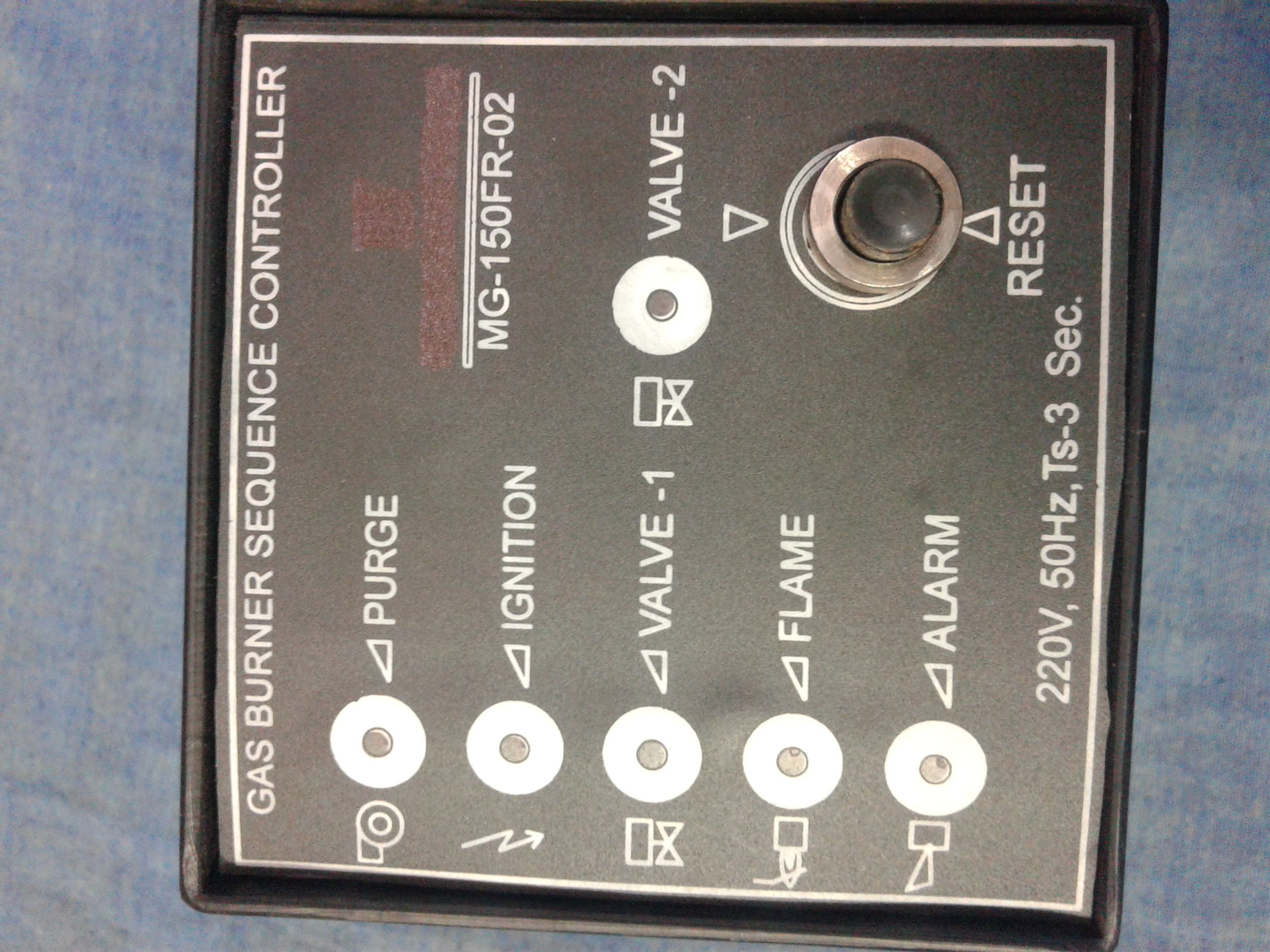 Burner Controller Pressure: High Pressure Pa