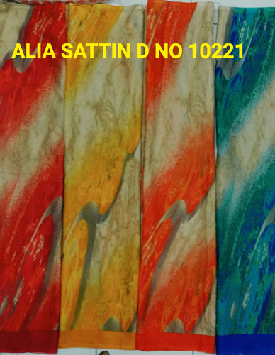 शुद्ध प्रिंटेड साटन फ़ैब्रिक