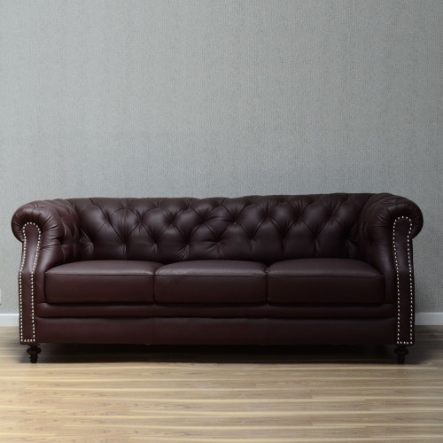Pine red 3 seater sofa
