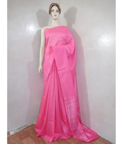 Pink Tussar Matka Jacquard Saree