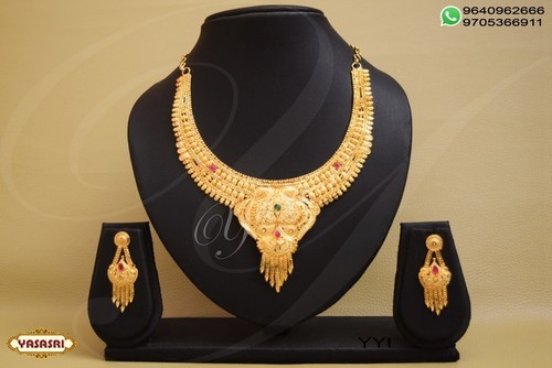 Gold Plated Necklace - 1 Gram Weight, Elegant Golden Finish | Perfect Gift for Women, Trendy Design for Parties