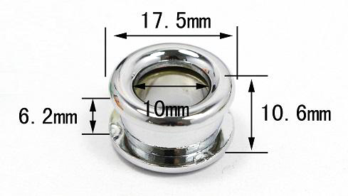 रोल आइलेट, हैंडबैग के लिए ग्रोमेट, सिल्वर गन मेटल, ग्रोमेट