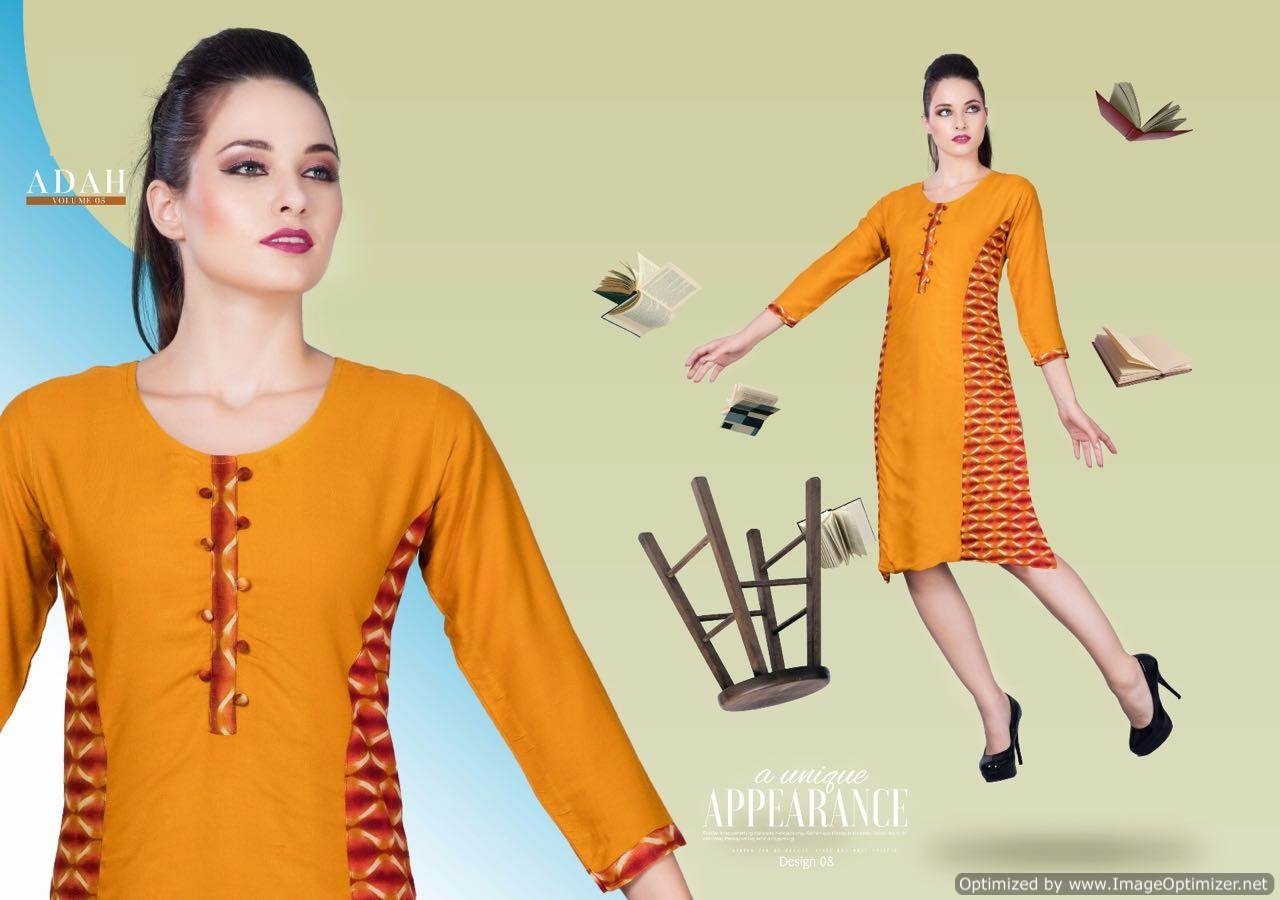 Rayon Cotton Printed Designer Kurtis - Cotton, Size L/xl, Green, 3-4th Sleeve Style | Simple Plain Design For Ladies