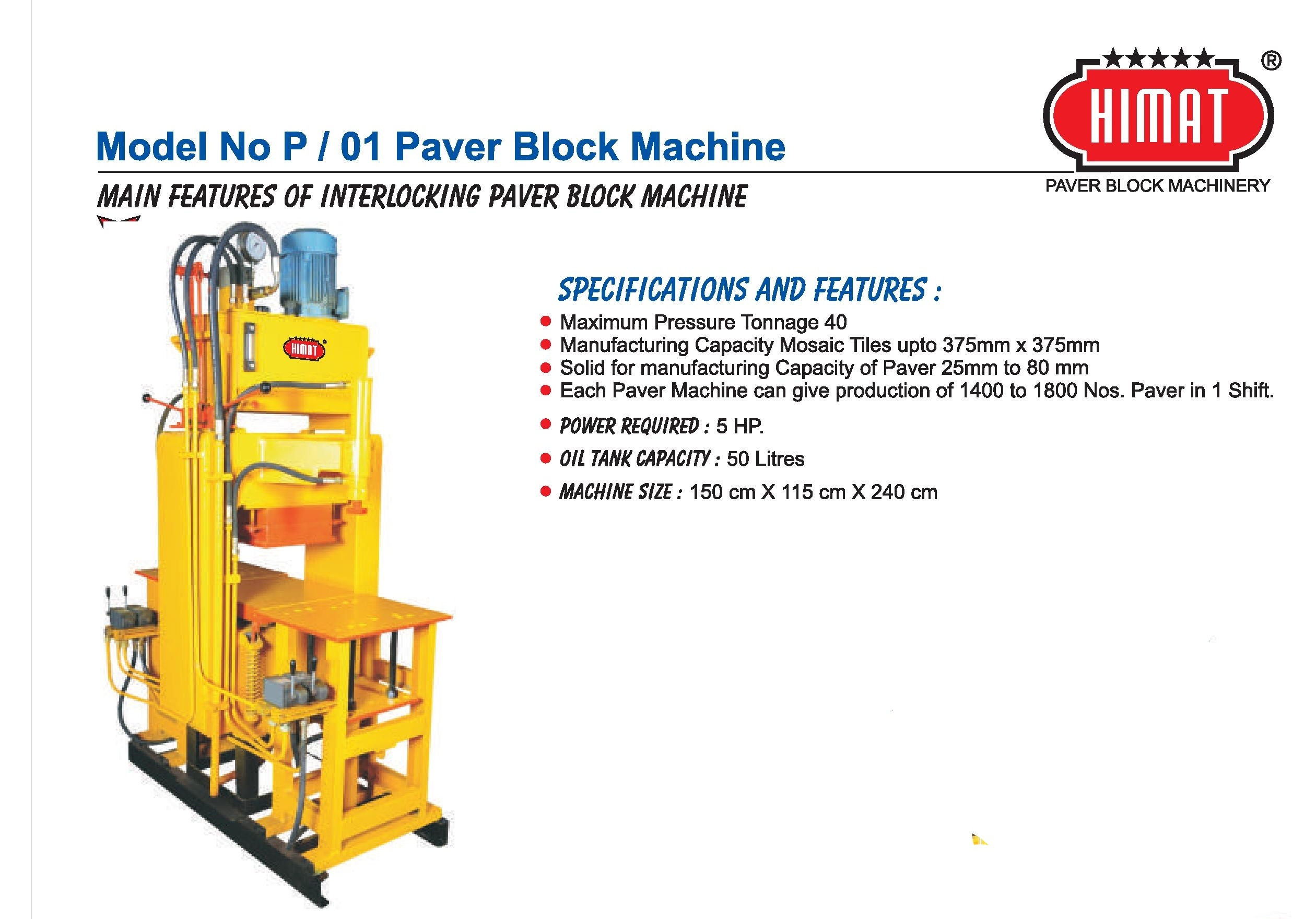 Paving Block Making Machine