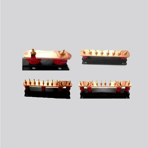 Copper Earth Bars - 50mm Wide x 6mm Thick High Drown Copper, Golden and Black Color, 220-240 Volt Rated Voltage | Efficient Earthing Points with Integral Disconnecting Links, Easy Installation with Pre-Drilled Holes