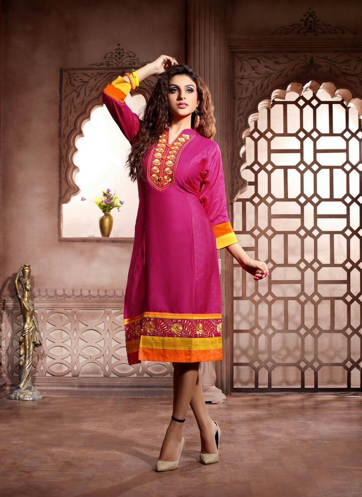 Mix Fancy Embroidered Kurtis