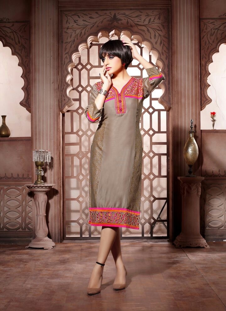 Mix Fancy Embroidered Kurtis
