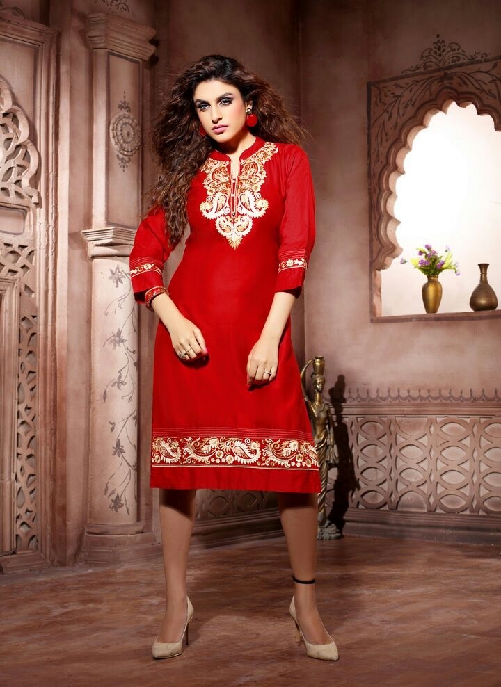 Mix Fancy Embroidered Kurtis