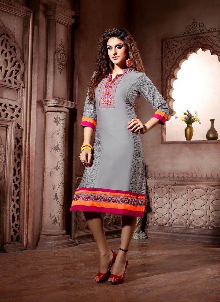 Mix Fancy Embroidered Kurtis