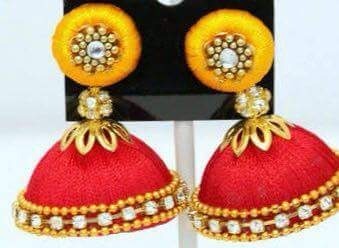 Ladies Silk Thread Earrings