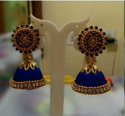 Ladies Silk Thread Earrings