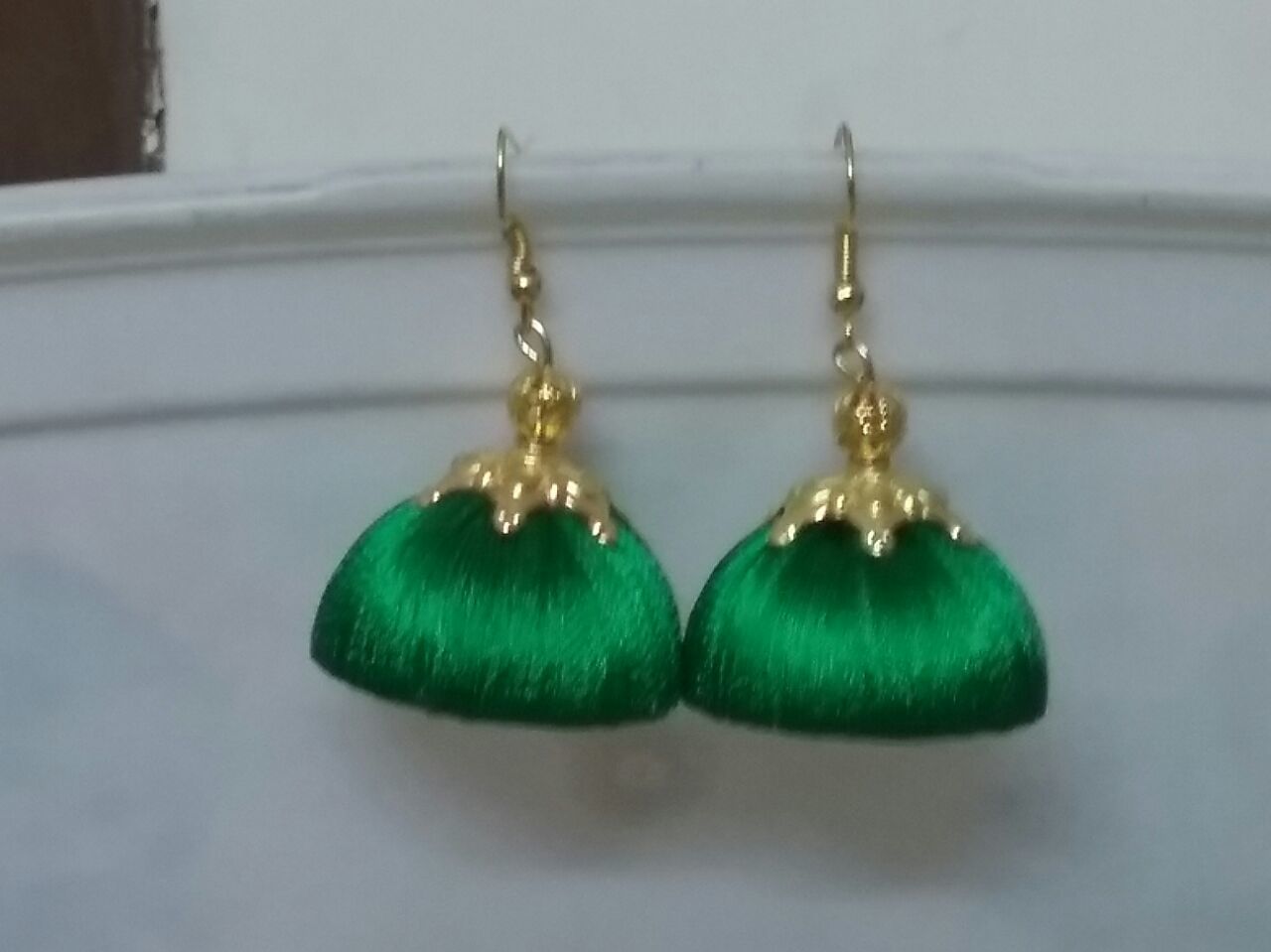 Ladies Silk Thread Earrings