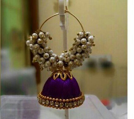 Ladies Silk Thread Earrings