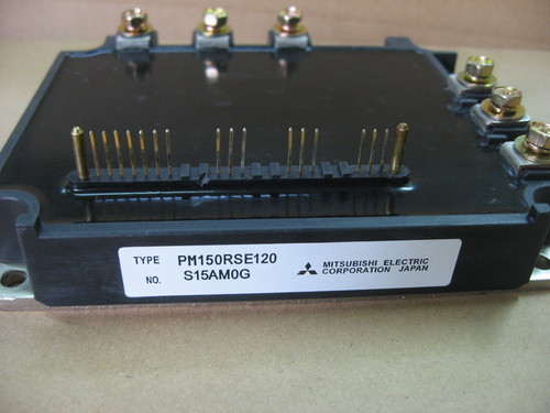 Mitsubishi Module PM150RSE120 - 150 Amp IGBT Module, 300g Weight, Black Finish, 90-Day Warranty