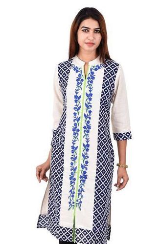 रेयॉन फ्लोरल कुर्ती