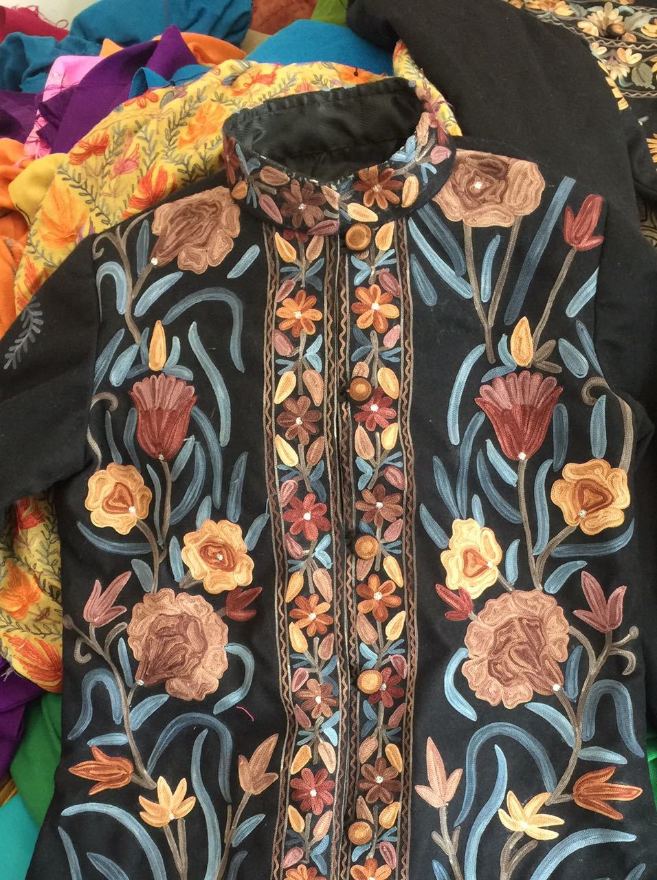 Handmade Embroidered Jackets - Cotton Material, Xxl Size, Multicolour, Full Sleeves | Beautiful Color Combinations, Soft Texture, Double Pockets, Breathable Design