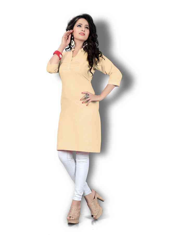 New Cotton Kurtis - Cotton, Size L/xl, Sky Blue, 3/4th Sleeve | Simple Plain Design For Ladies, Comfort And Style Combined
