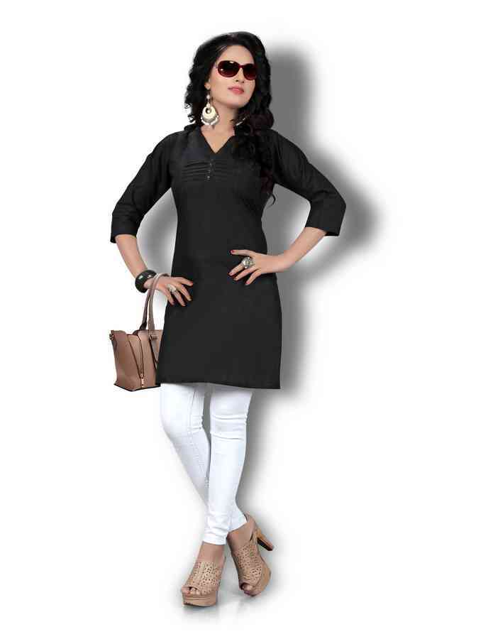 New Cotton Kurtis - Cotton, Size L/xl, Sky Blue, 3/4th Sleeve | Simple Plain Design For Ladies, Comfort And Style Combined