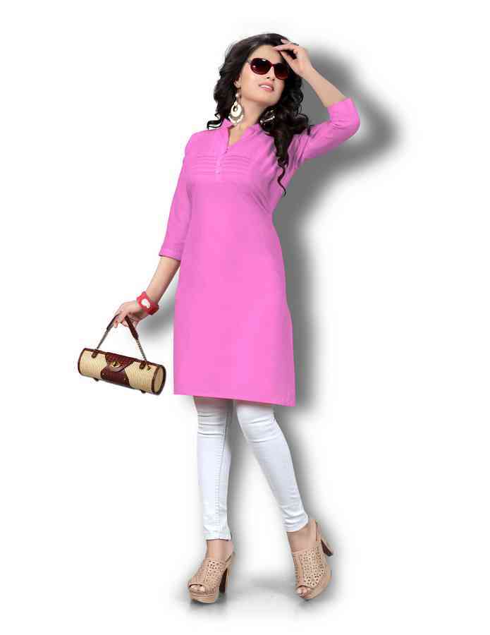 New Cotton Kurtis - Cotton, Size L/xl, Sky Blue, 3/4th Sleeve | Simple Plain Design For Ladies, Comfort And Style Combined