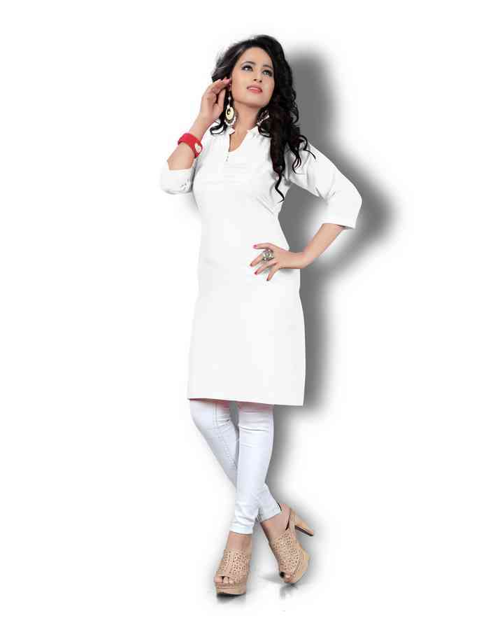 New Cotton Kurtis - Cotton, Size L/xl, Sky Blue, 3/4th Sleeve | Simple Plain Design For Ladies, Comfort And Style Combined